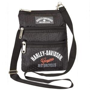 Harley-Davidson Black and Silver Messenger Bag